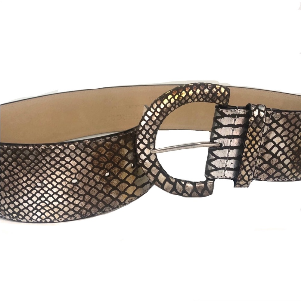 Leatherock 3” Metallic Embossed Leather Belt